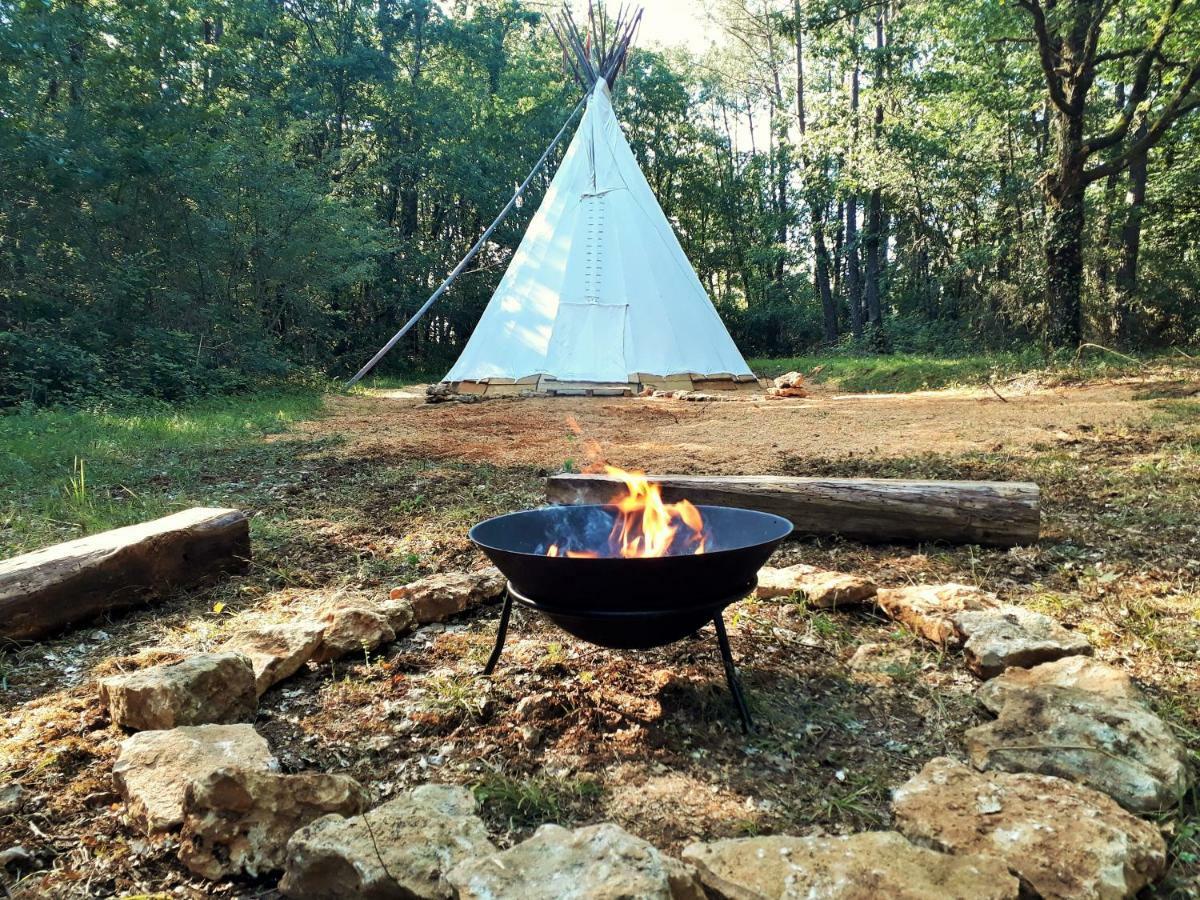 Authentic Nature Retreat: Log And Tipis With Pool And Lascaux View Country house *